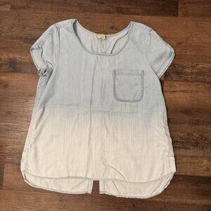 Women's Anthropologie Chambray Top Size M
